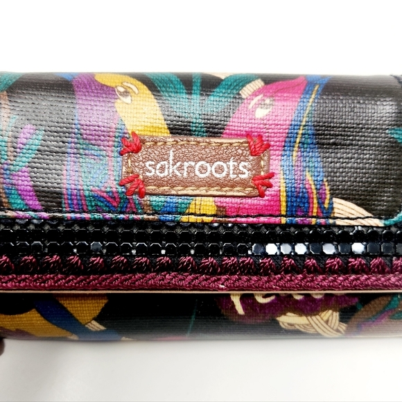 Sak Roots | Women's Multicolored Floral Printed Snap Trifold Wallet (One Size) - Picture 3 of 15
